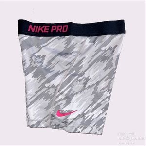 Nike girls silver shorts